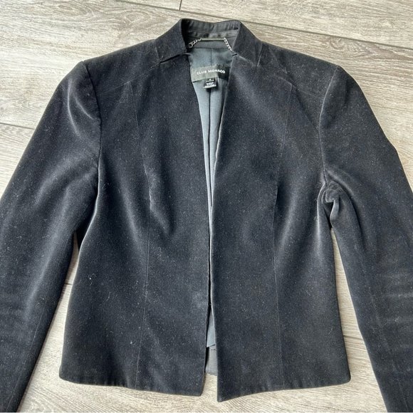 Club  Monaco Stand Collar Velvet Blazer - Picture 5 of 15